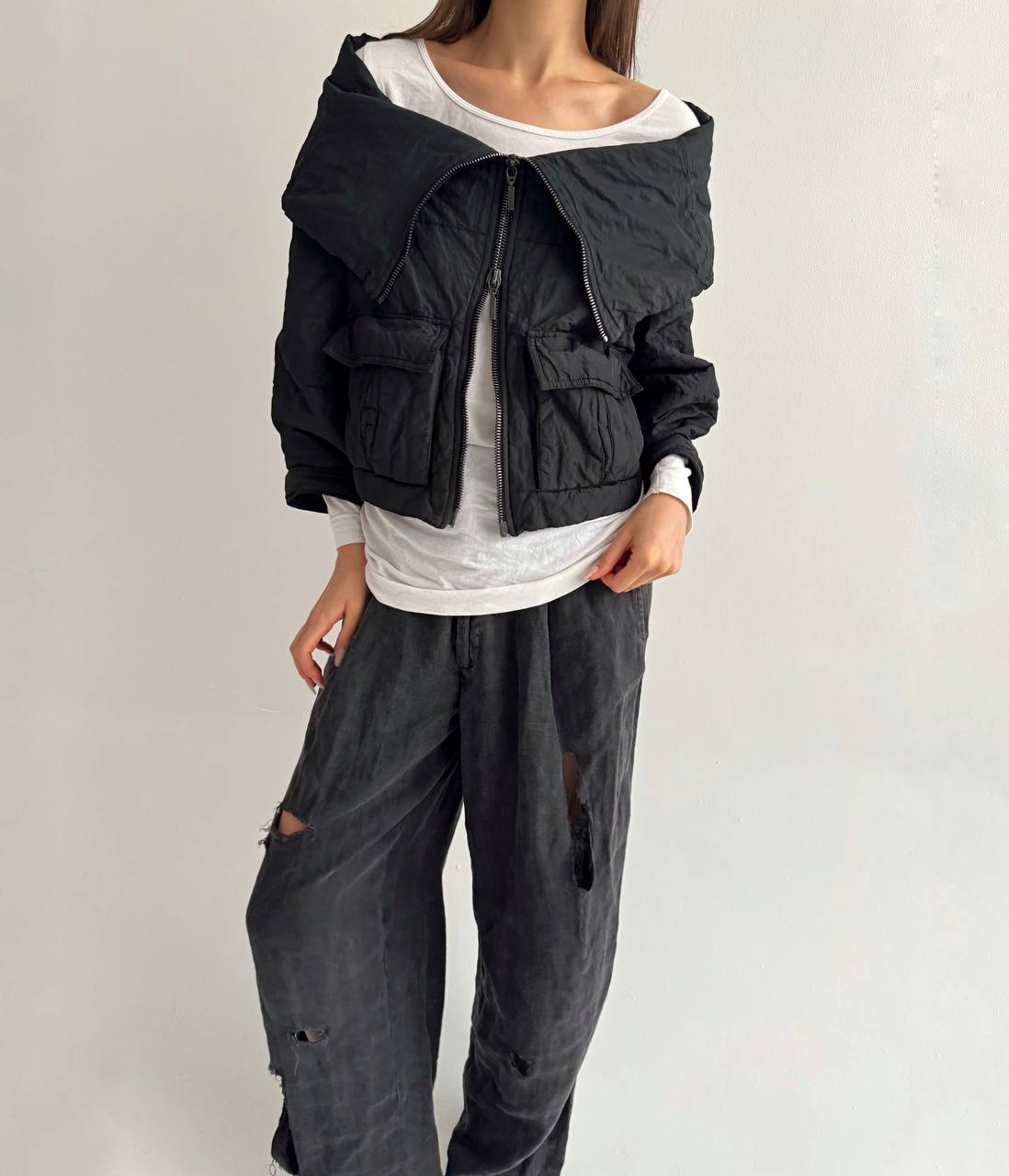 Vintage Plein Sud avant garde puffer