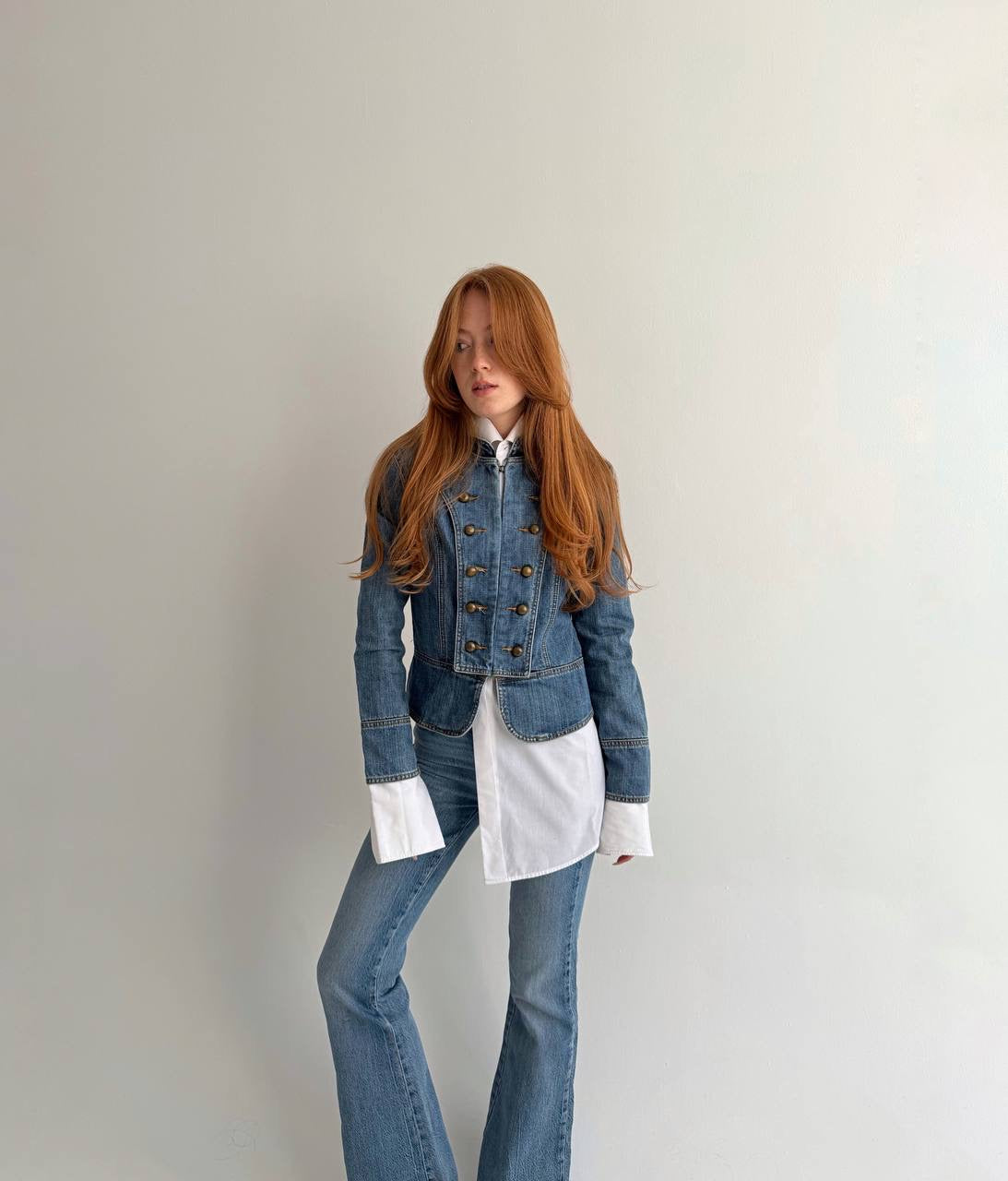 Y2K denim napoleon type jacket