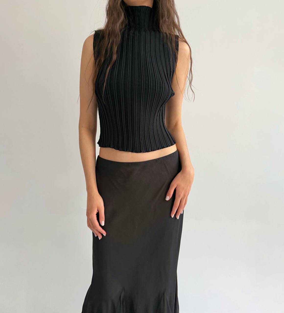 Vintage pure silk mermaid cut skirt