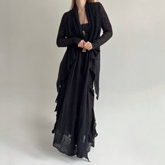 Vintage semi cardigan with long ties