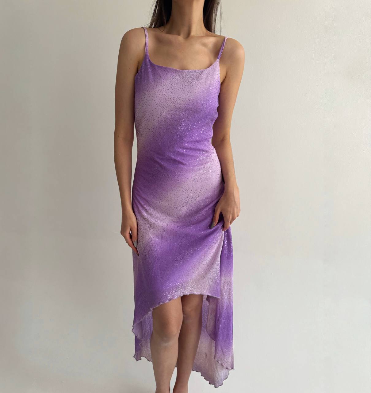 Vintage glittery purple dress