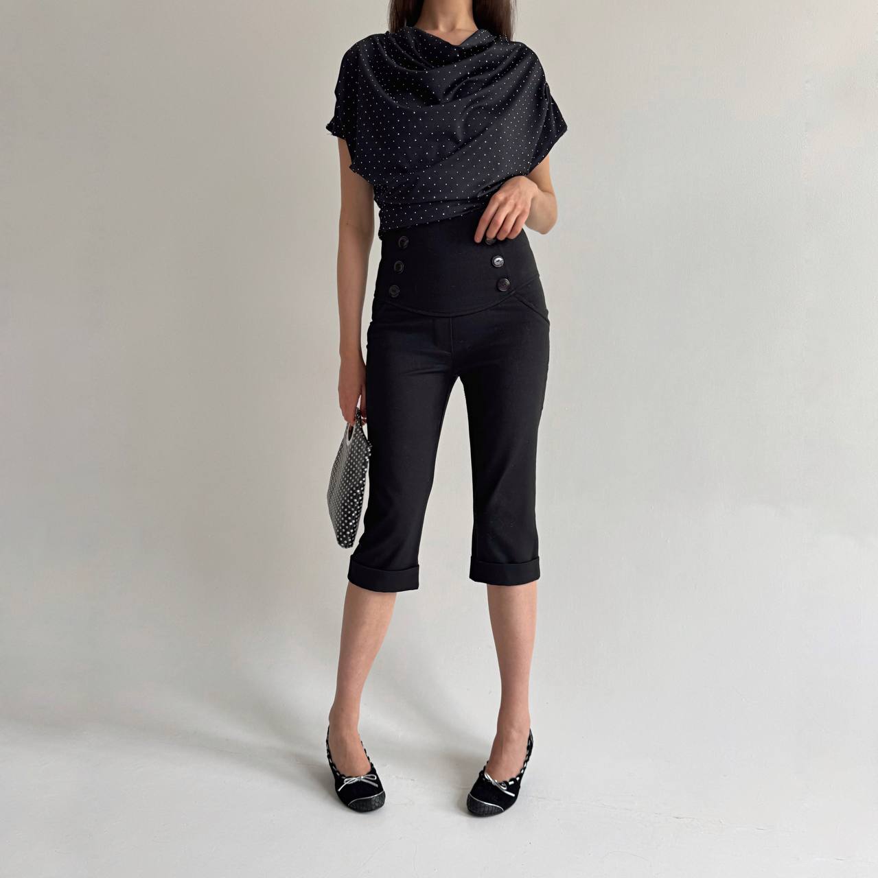 Vintage cotton high waisted capris