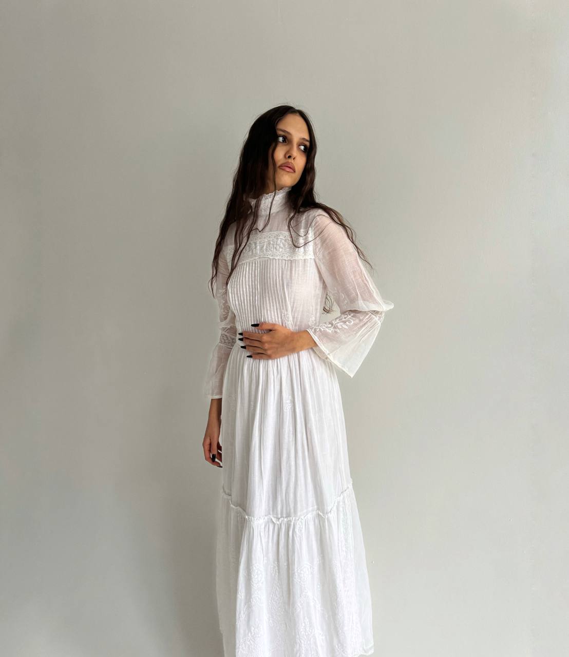 Vintage cotton Edwardian style dress