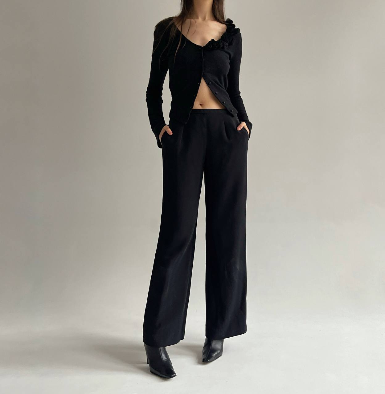 Vintage Armani acetate black pants