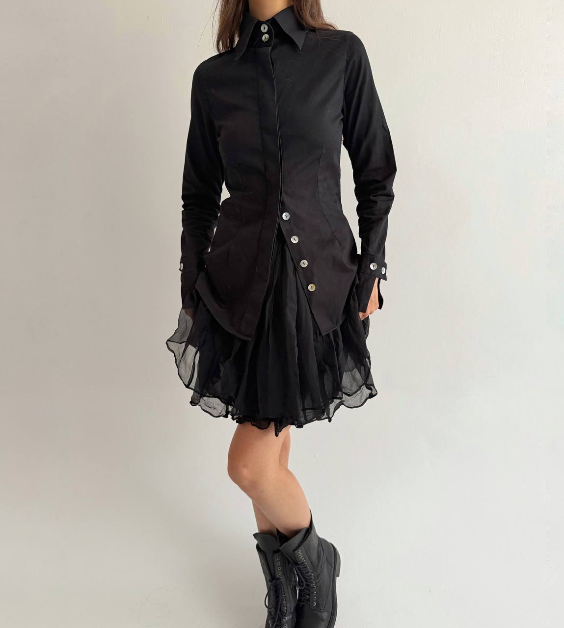 Anne Fontaine cotton black shirt