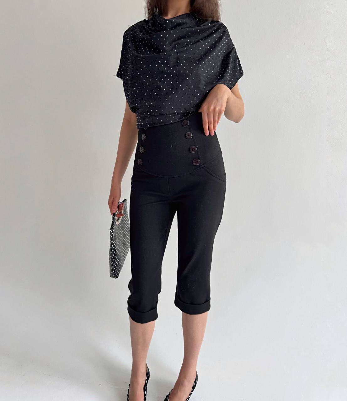 Vintage cotton high waisted capris