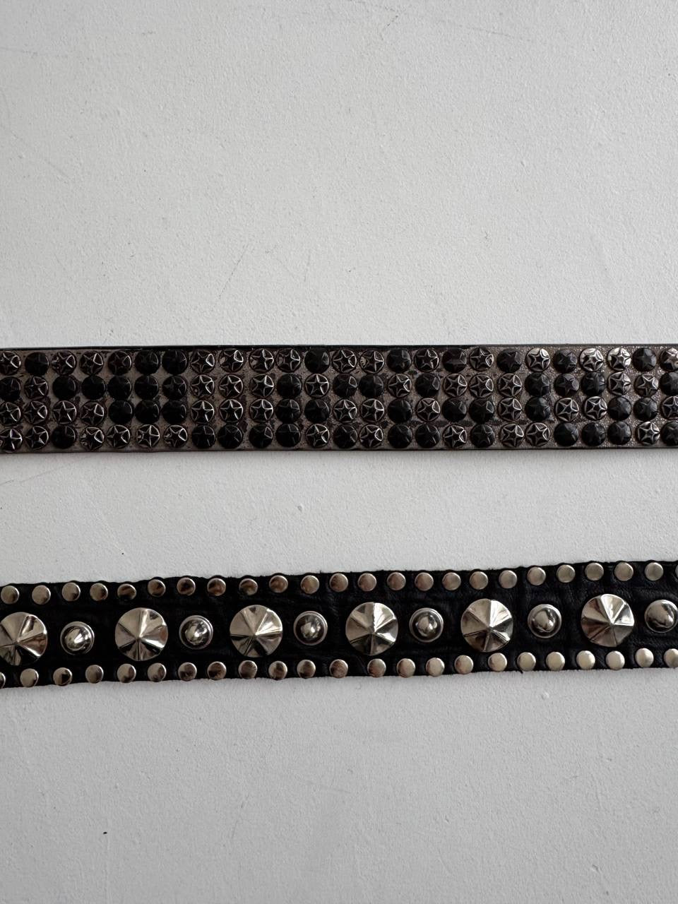 Vintage genuine leather avant garde belt