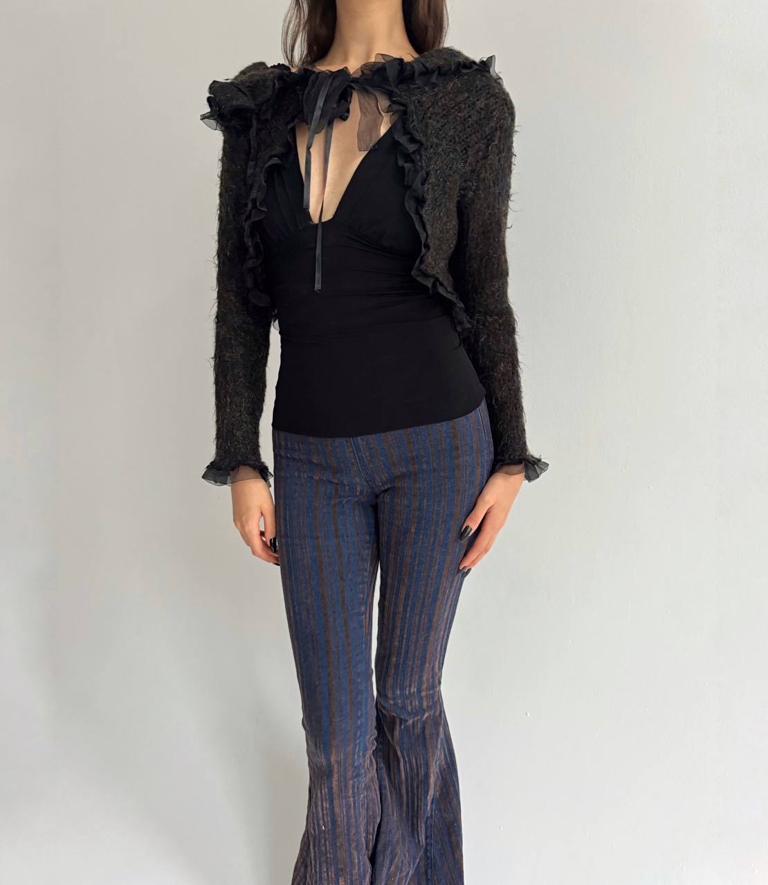 Vintage French knitted cardigan