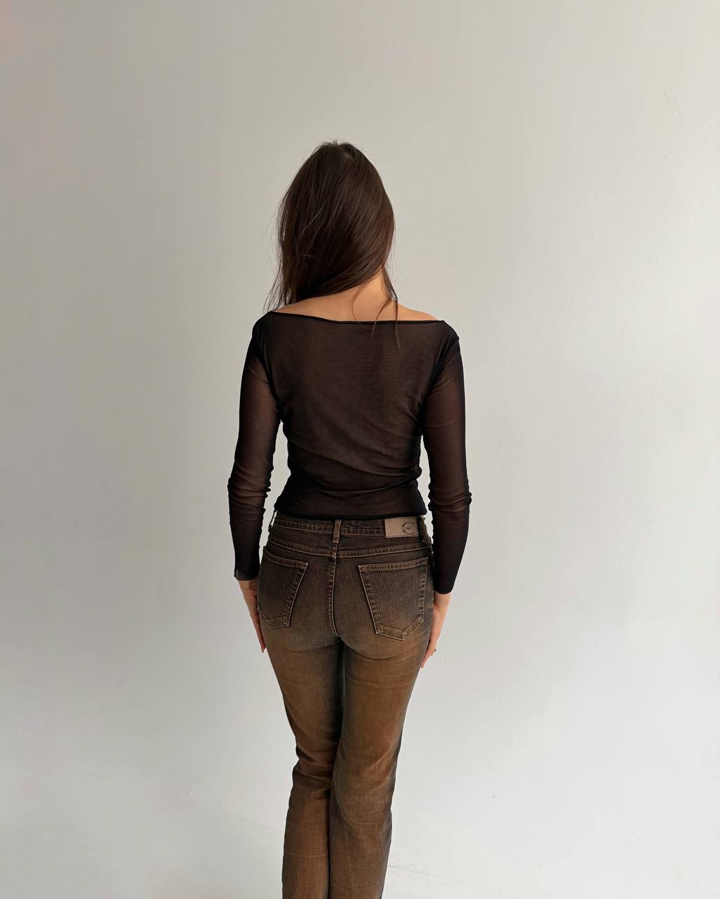 Vintage mesh top with sequins