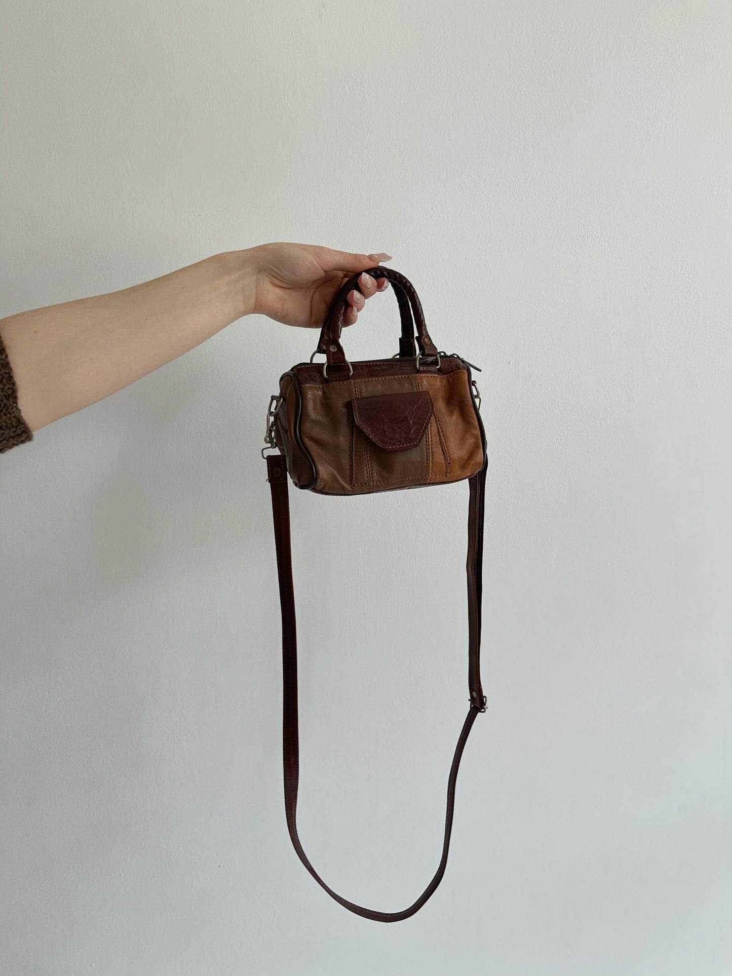 Vintage genuine leather mini bag