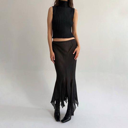 Vintage pure silk mermaid cut skirt