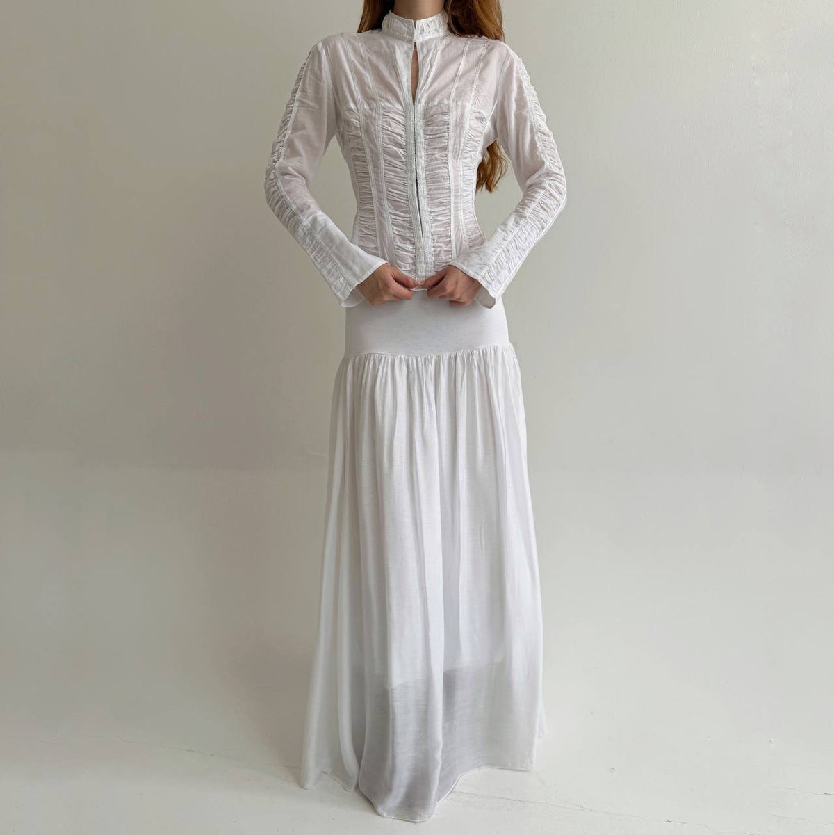 Vintage made in Italy 60% cotton 40% silk skirt