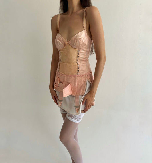 Vintage Moschino satin corset top