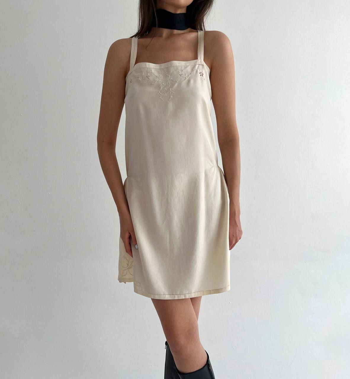 1920s antique pure silk slip dress