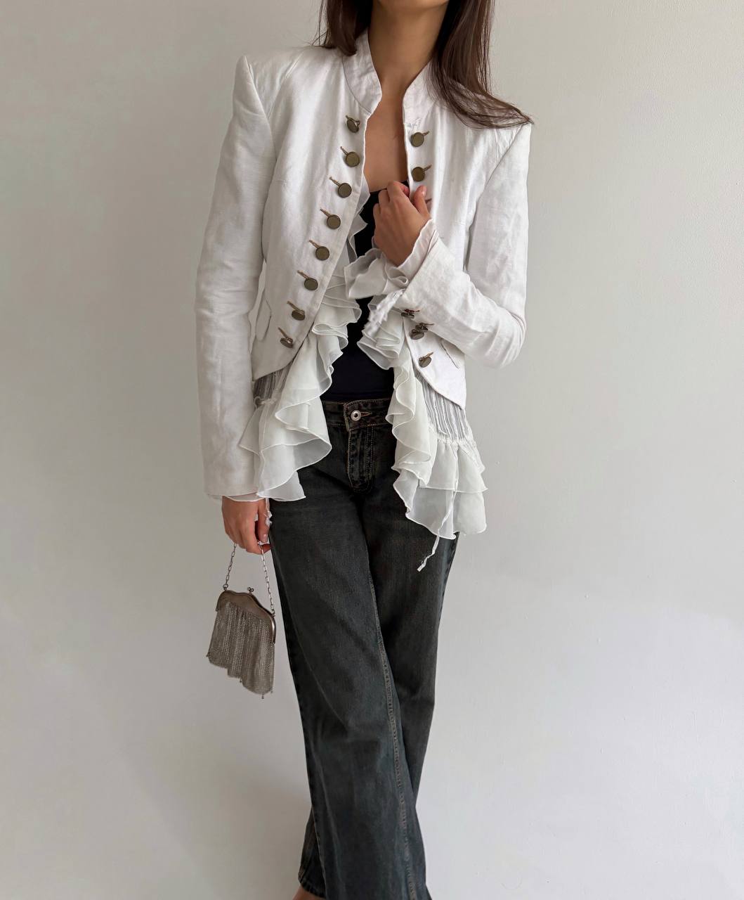 Guess linen and cotton napoleon type jacket