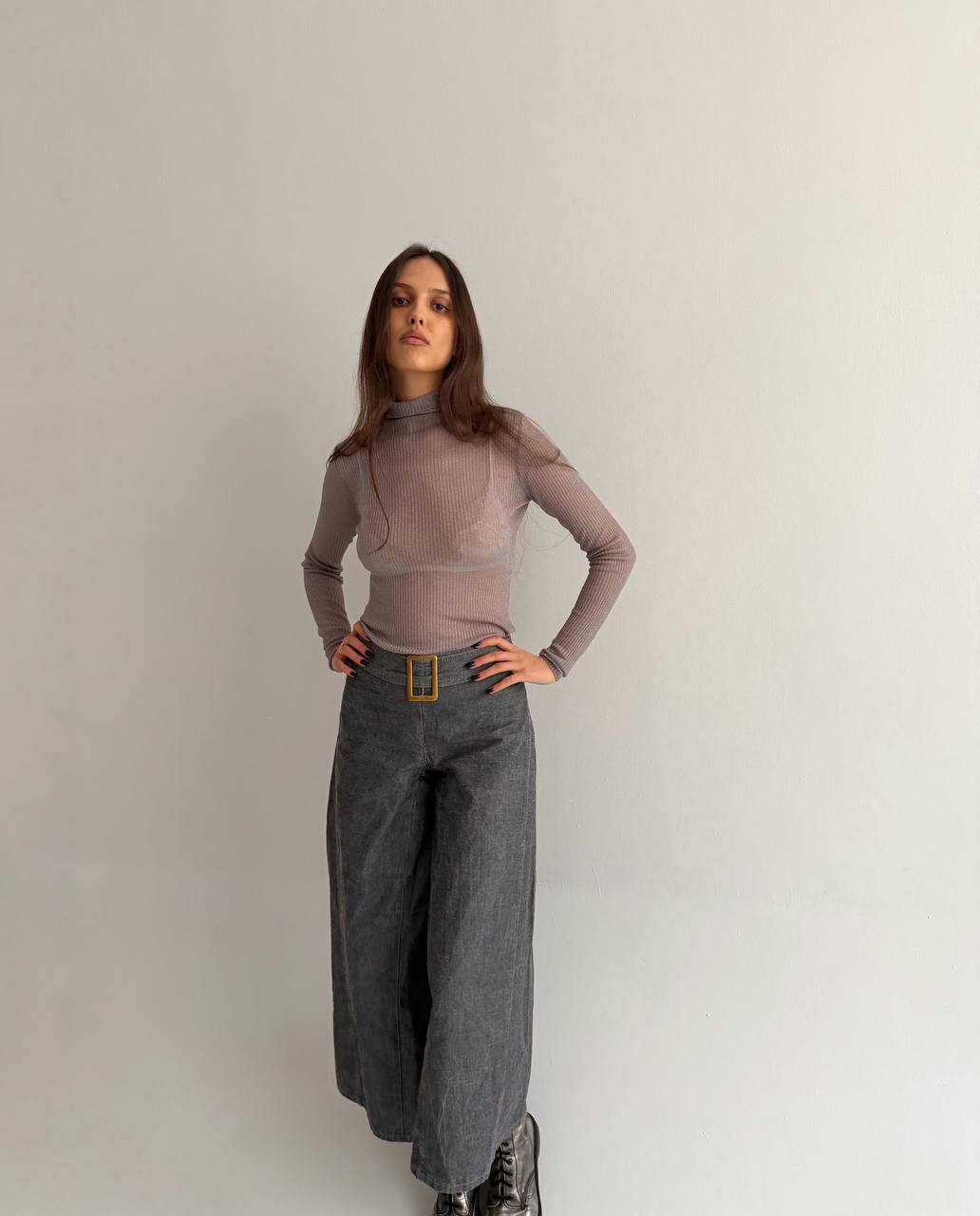 Vintage cotton super wide pants