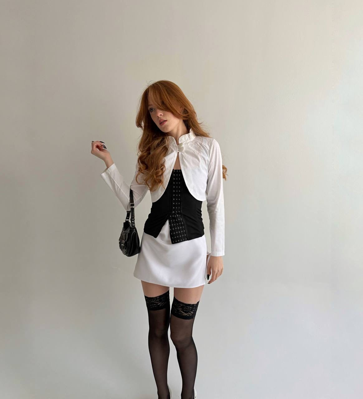 Vintage white cotton bolero