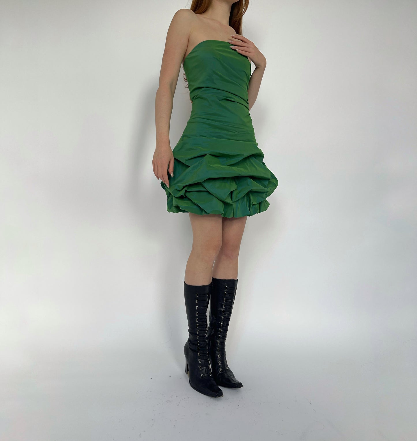 Vintage iridescent green mini dress