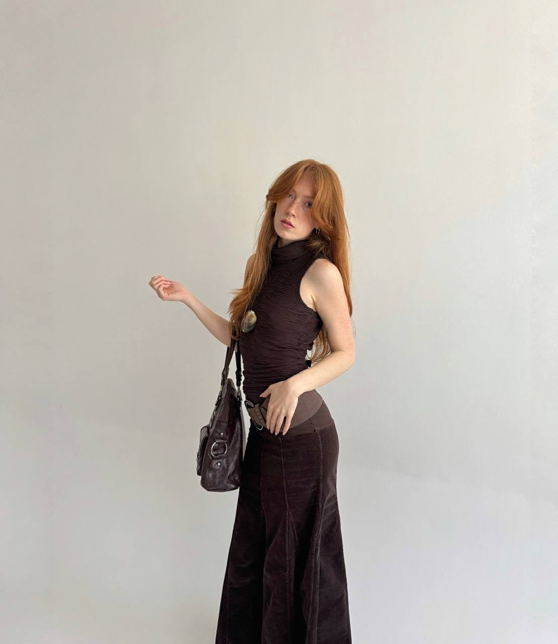 Vintage cotton mermaid cut skirt