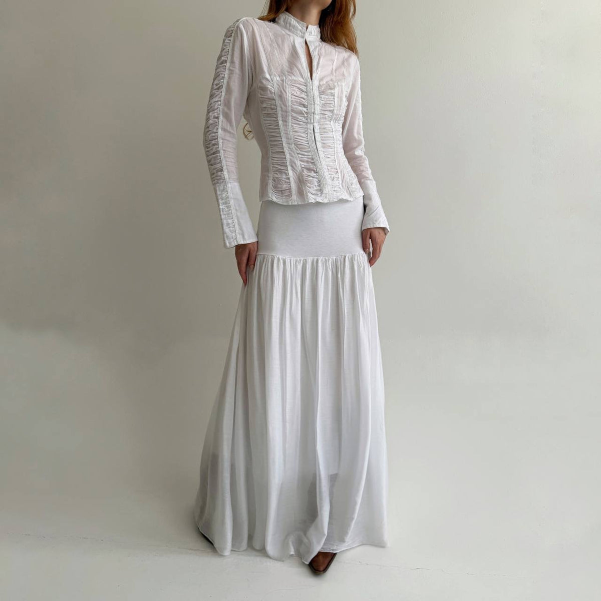 Vintage made in Italy 60% cotton 40% silk skirt