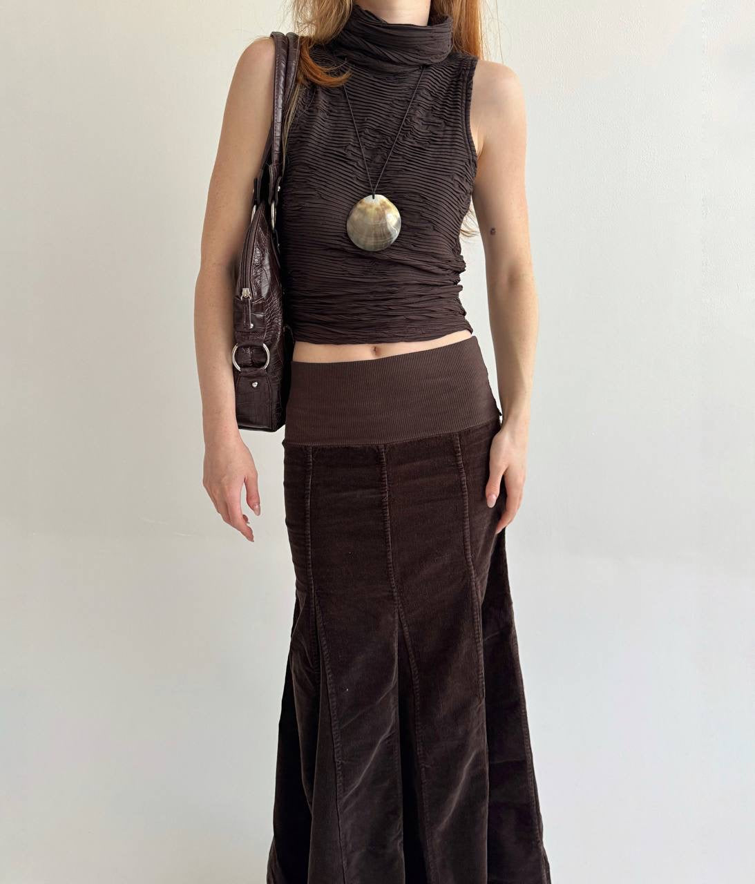 Vintage cotton mermaid cut skirt