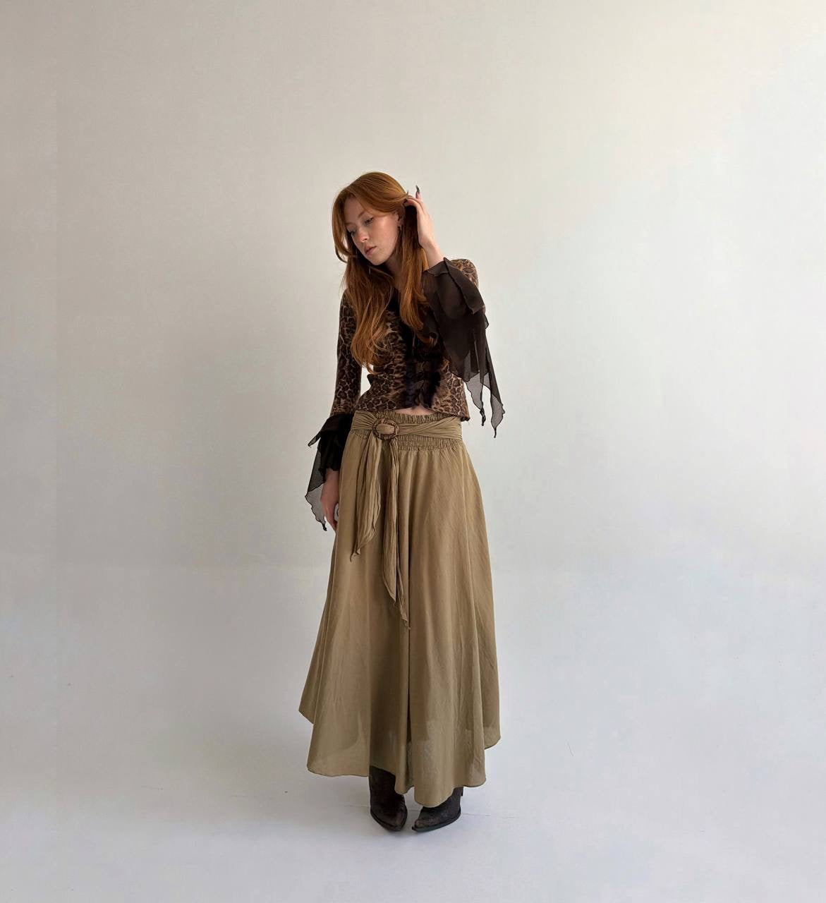 Vintage 100% cotton lightweight maxi skirt