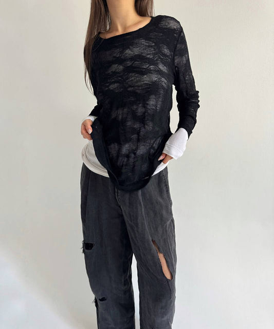 Vintage mesh avant garde blouse