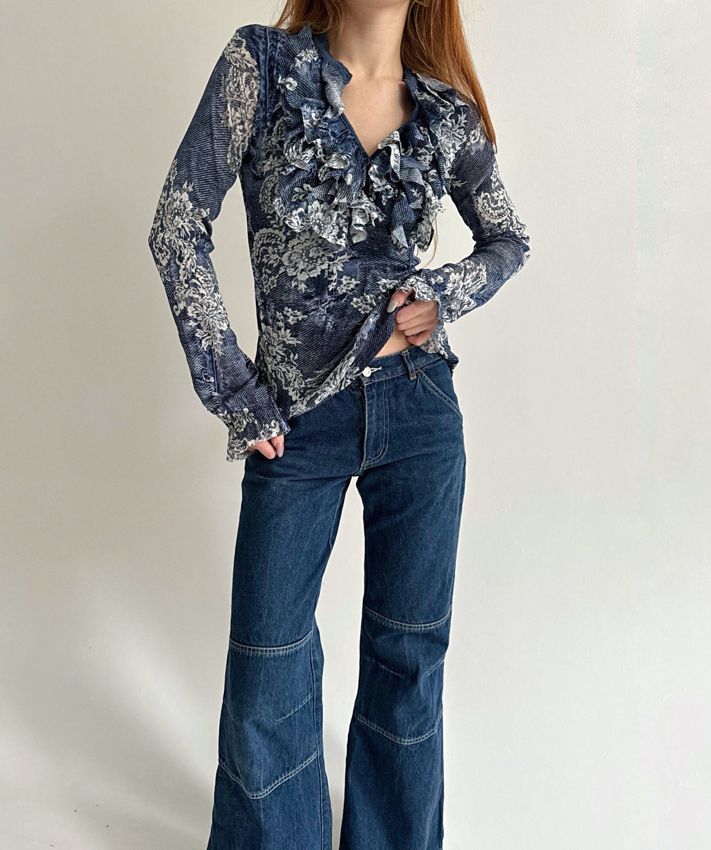 Vintage printed blouse