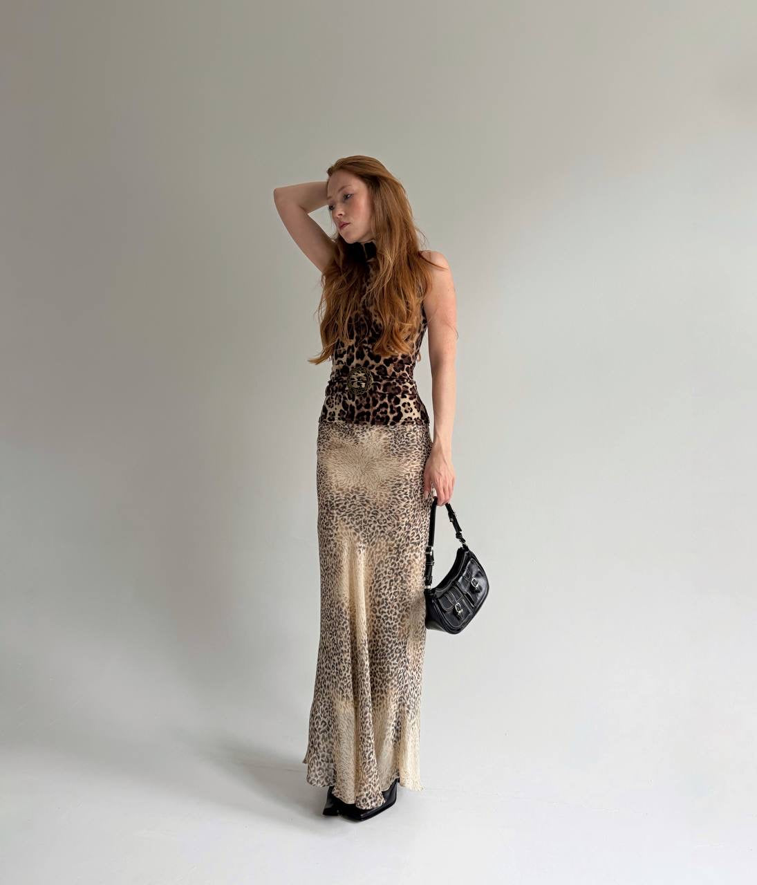 Vintage printed long sophisticated skirt