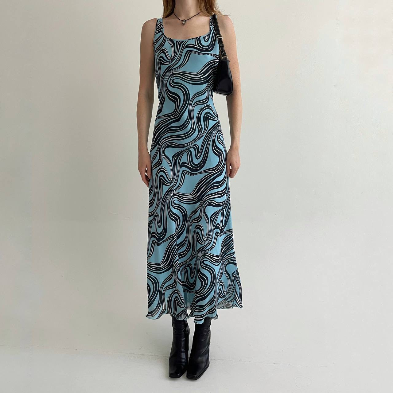 Vintage viscose printed dress