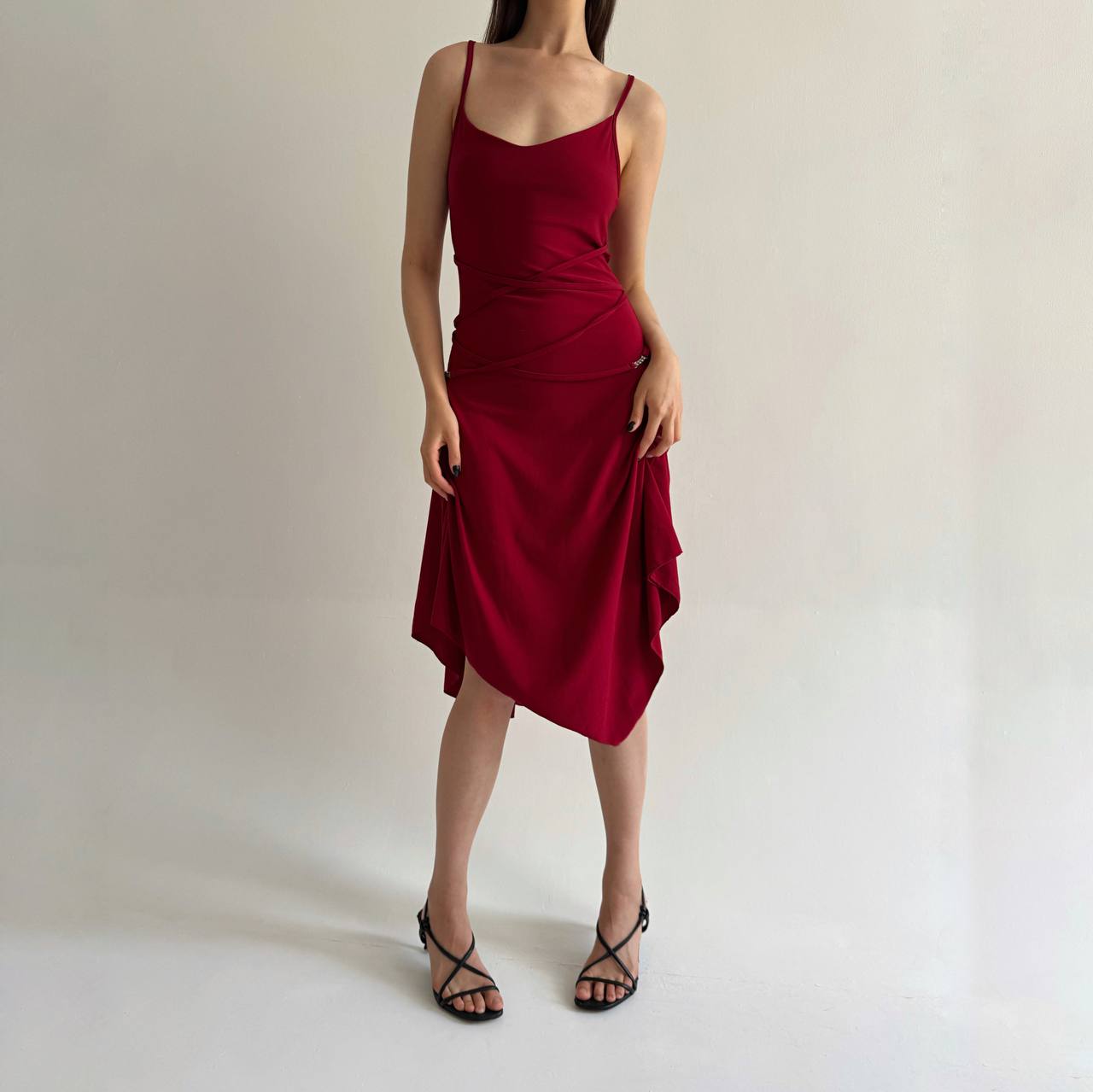 Vintage French red dress