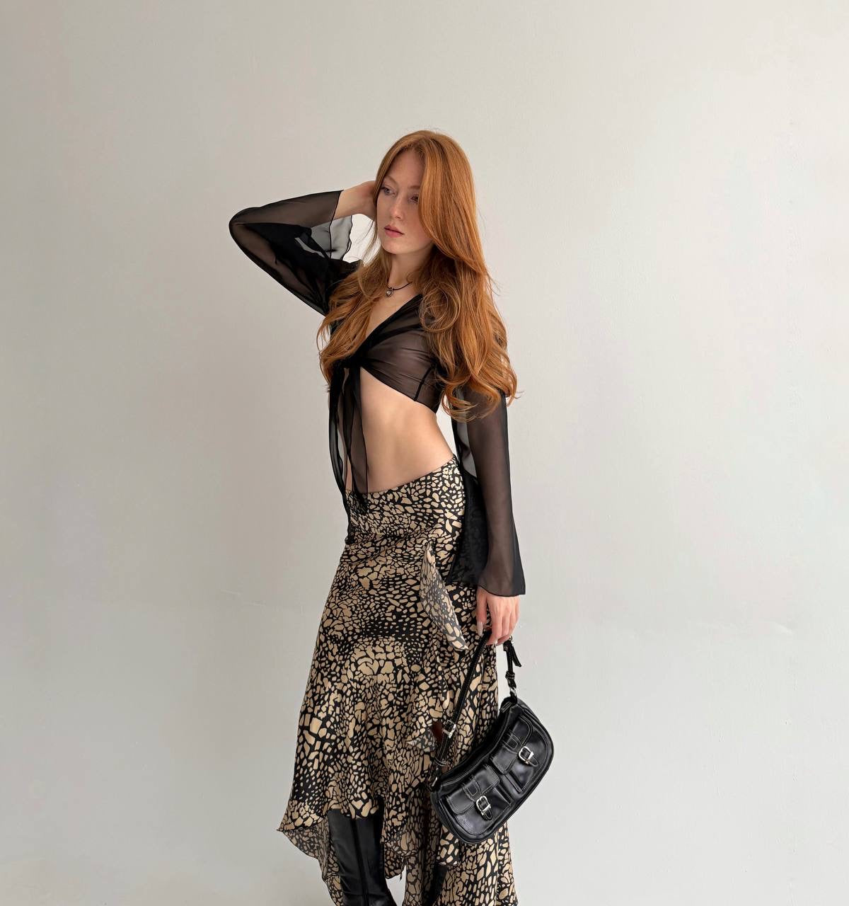 Marciano by Guess 100% pure silk asymmetrical skirt