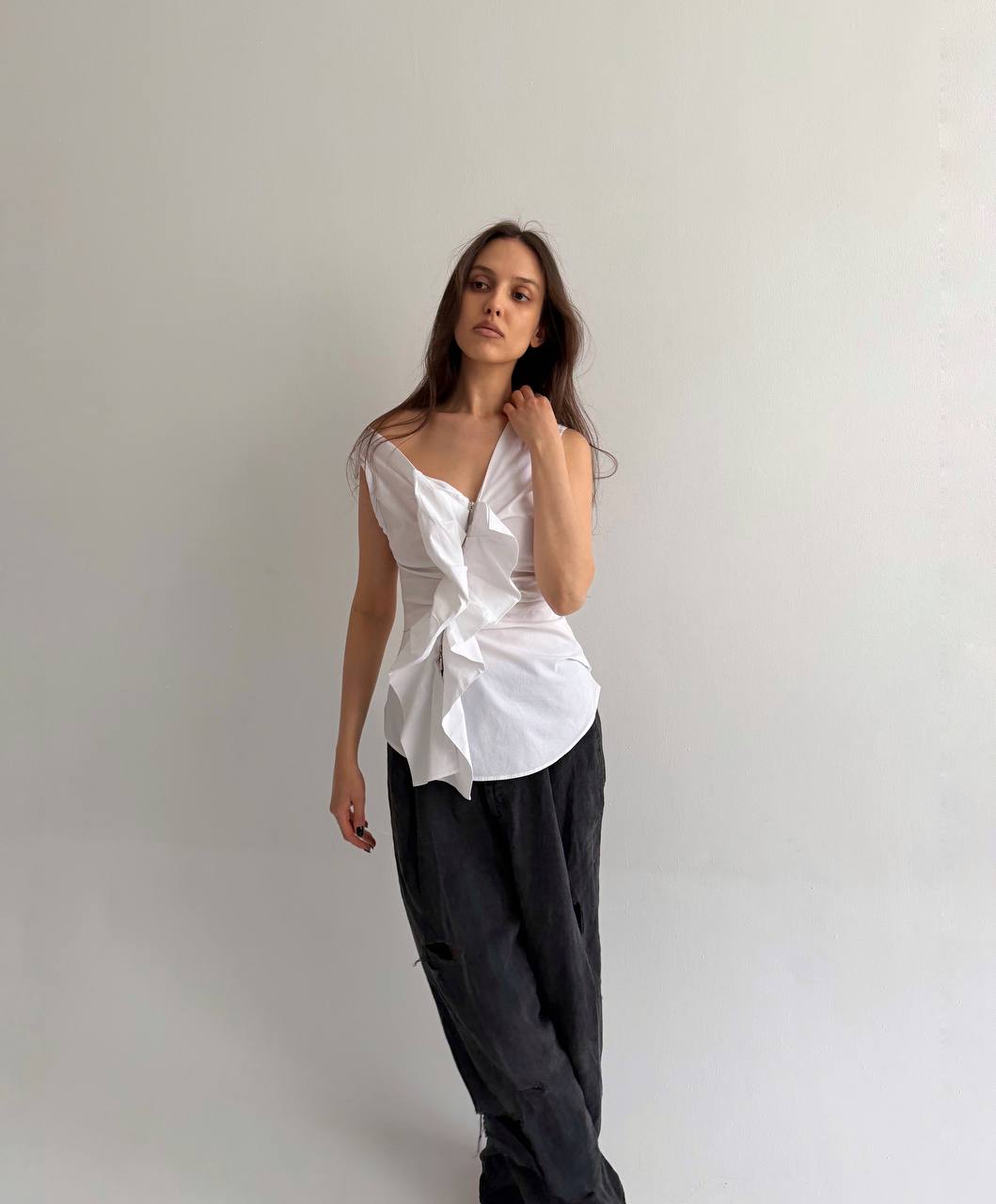 Vintage Plein Sud cotton avant garde blouse
