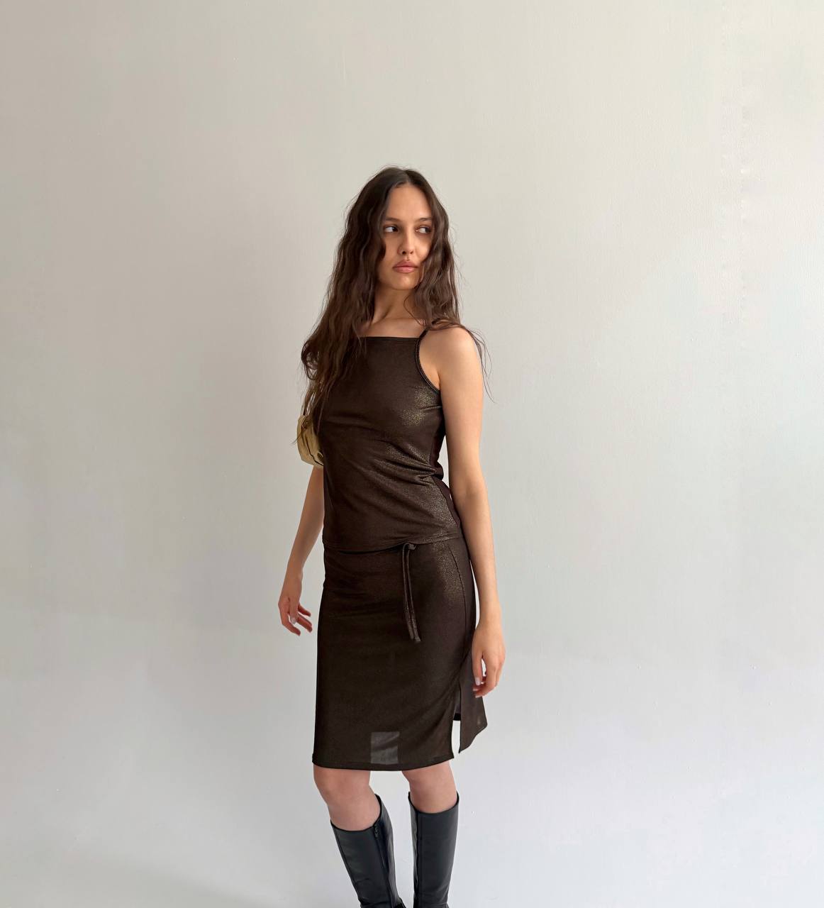 Vintage glossy bronze set