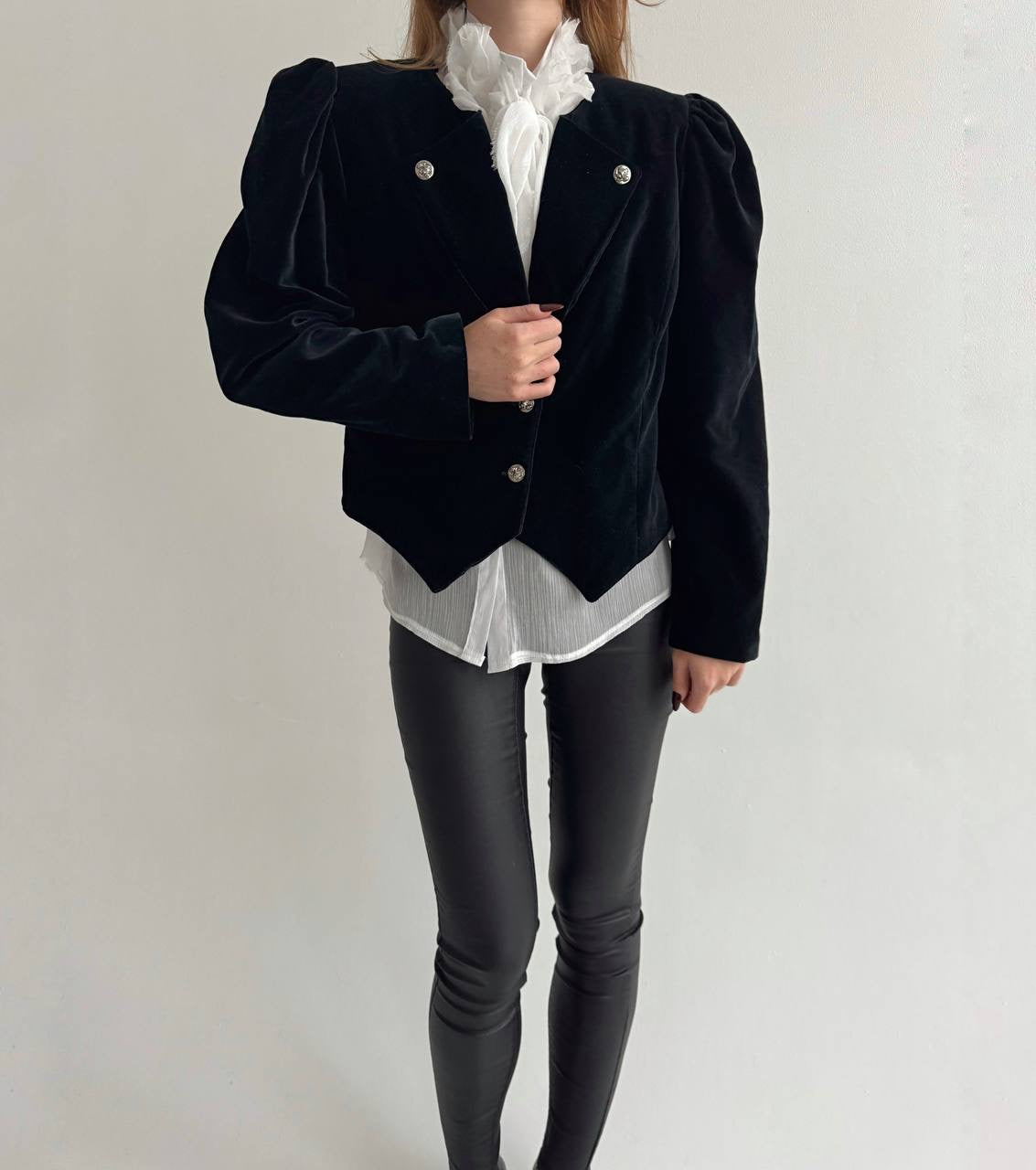 Vintage 100% cotton velvet blazer