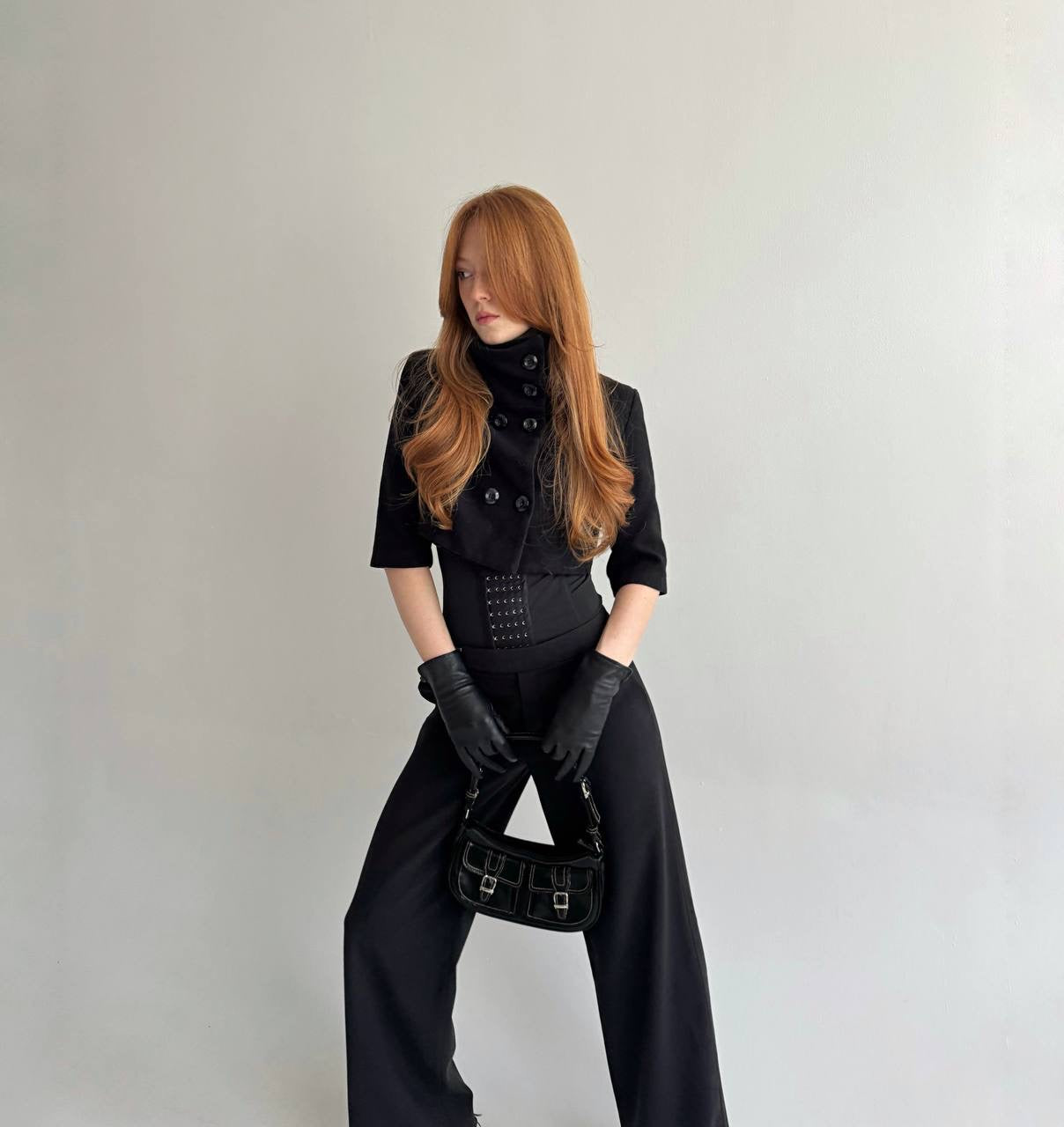 Vintage 50% viscose button up bolero