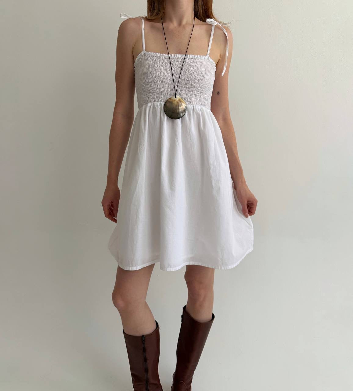 Y2K white sundress