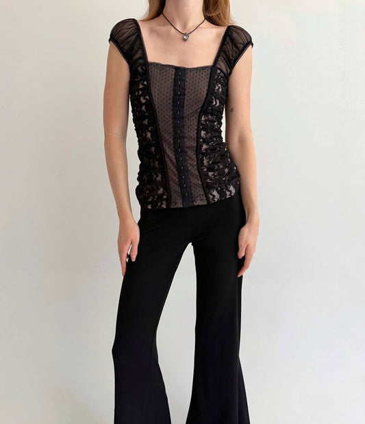 Vintage black corset like top