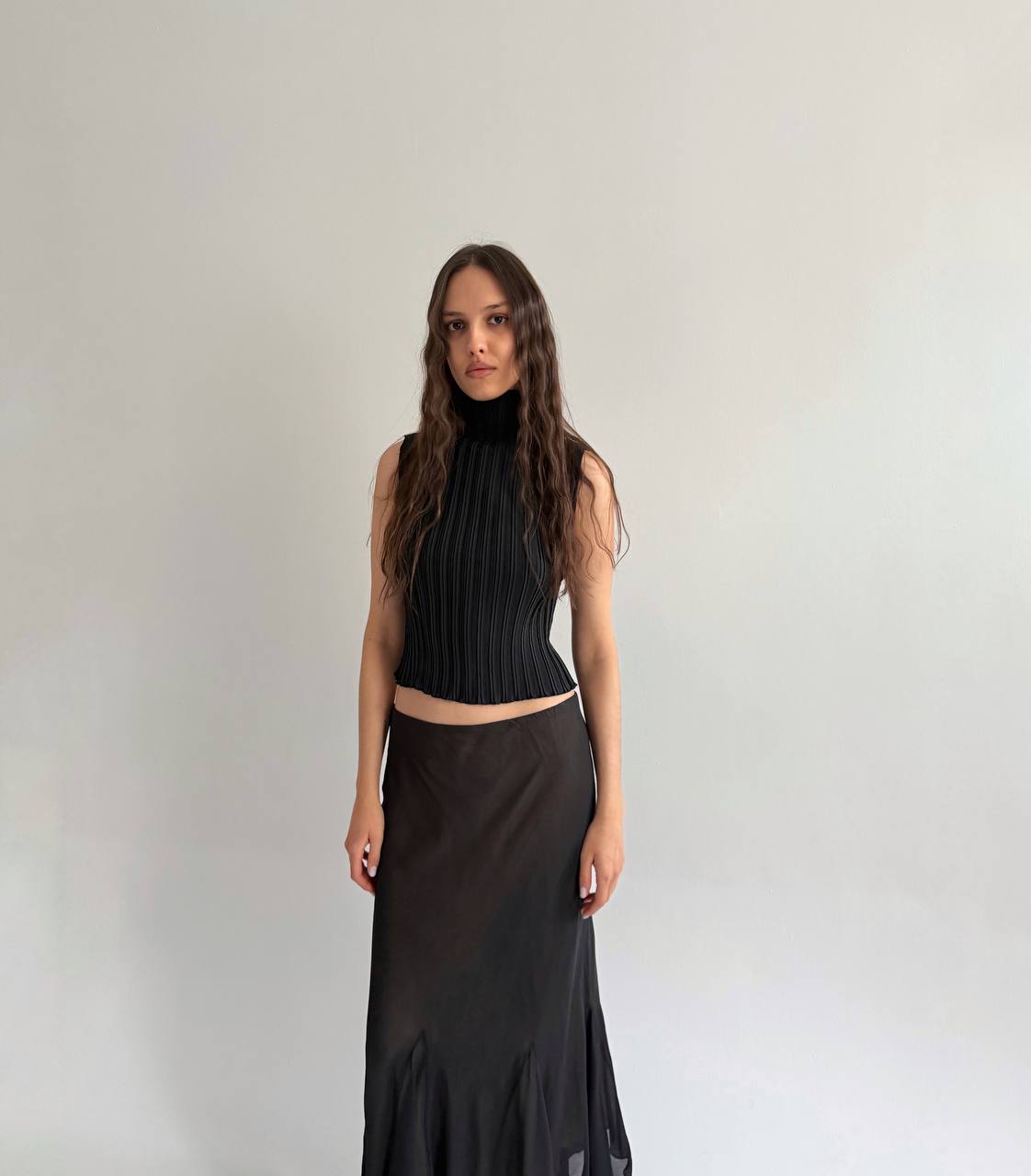 Vintage pure silk mermaid cut skirt