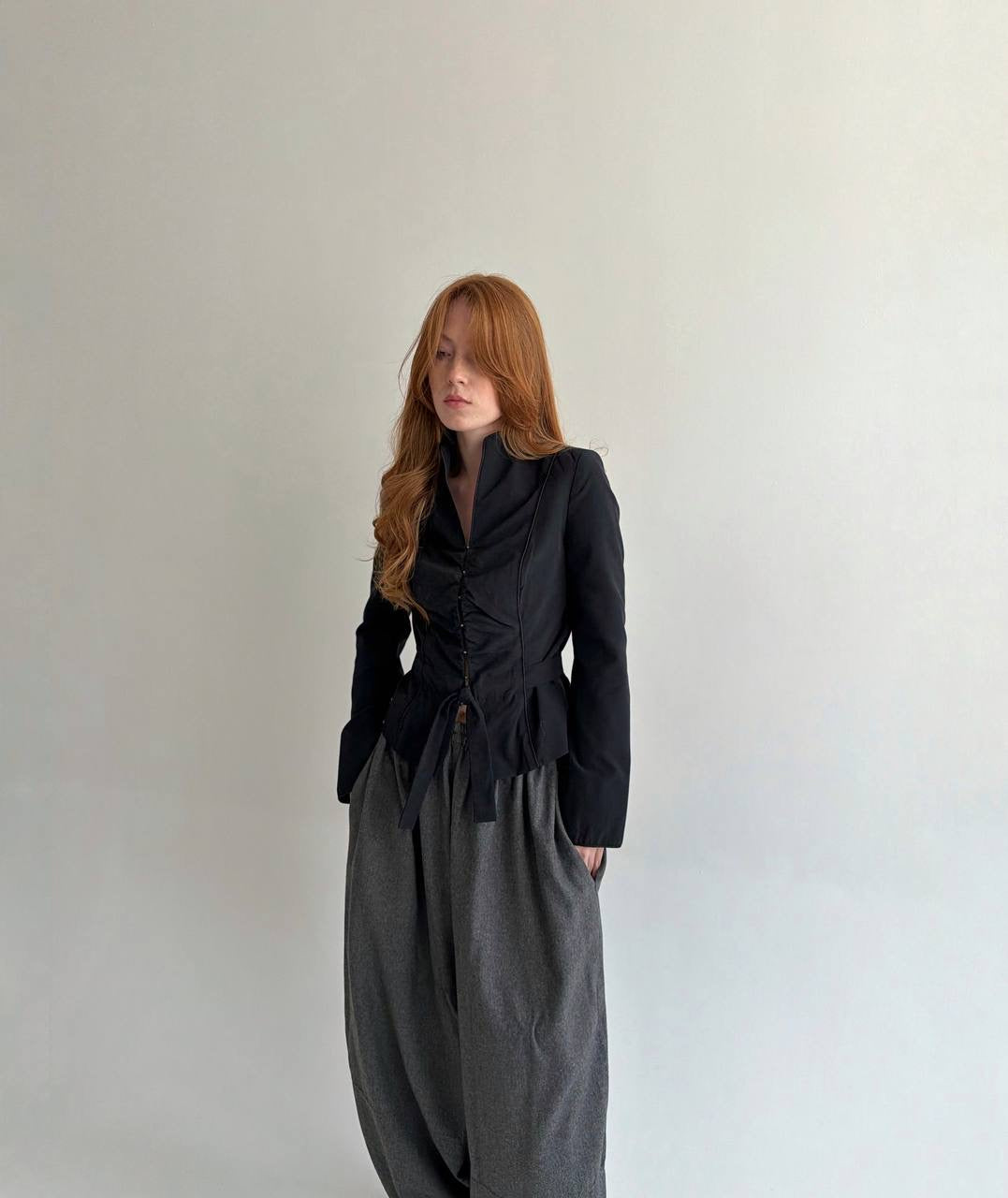 Vintage black 52% cotton blazer