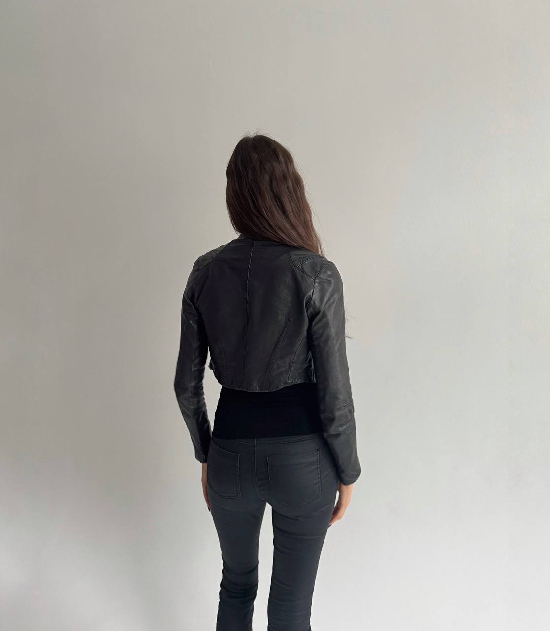 Avant garde genuine leather jacket