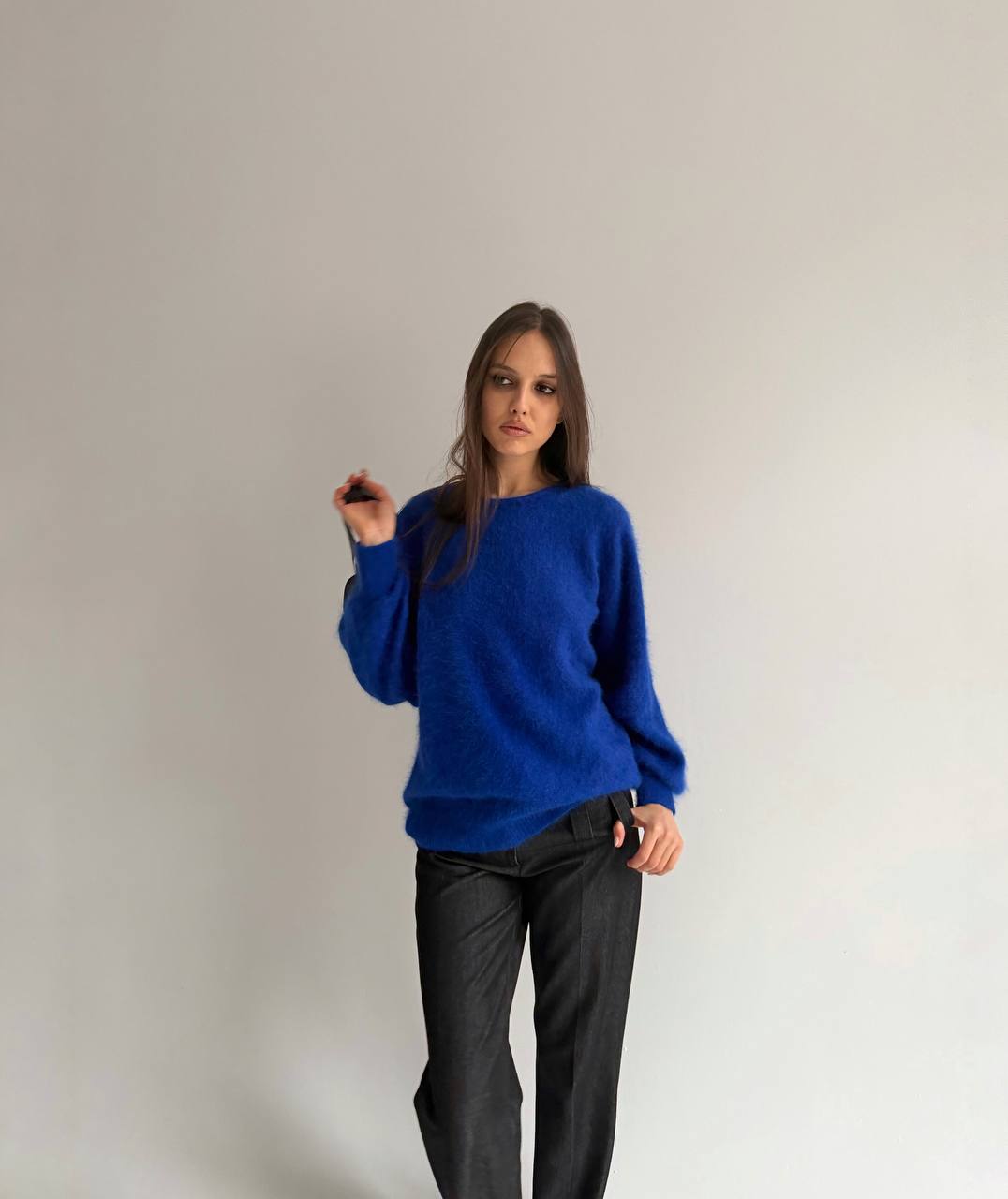 Vintage ultramarine angora blend sweater