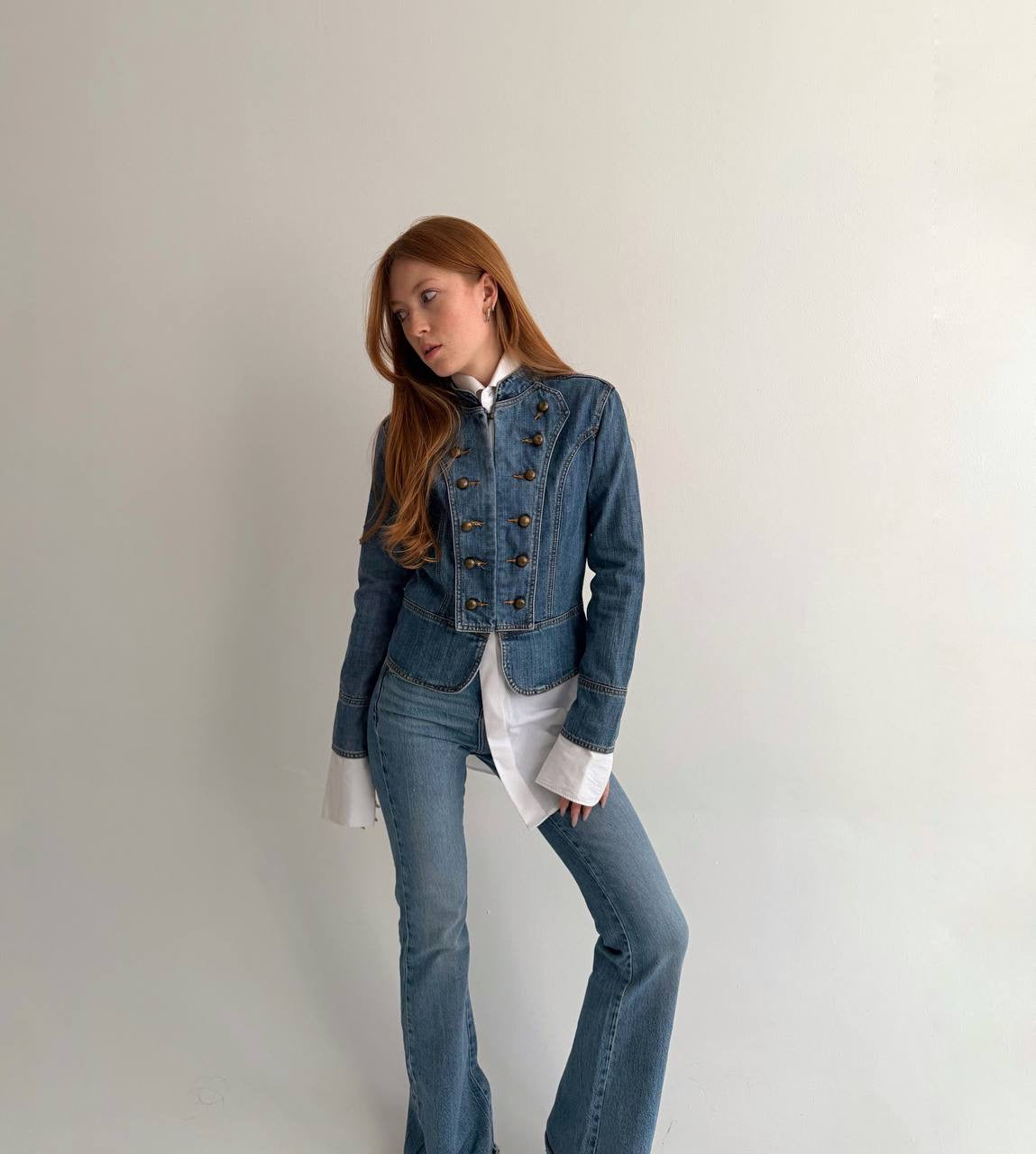 Y2K denim napoleon type jacket