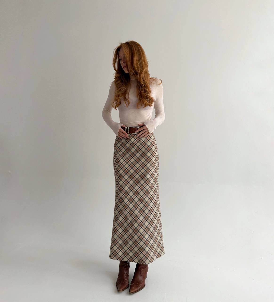 Vintage 99% wool maxi skirt