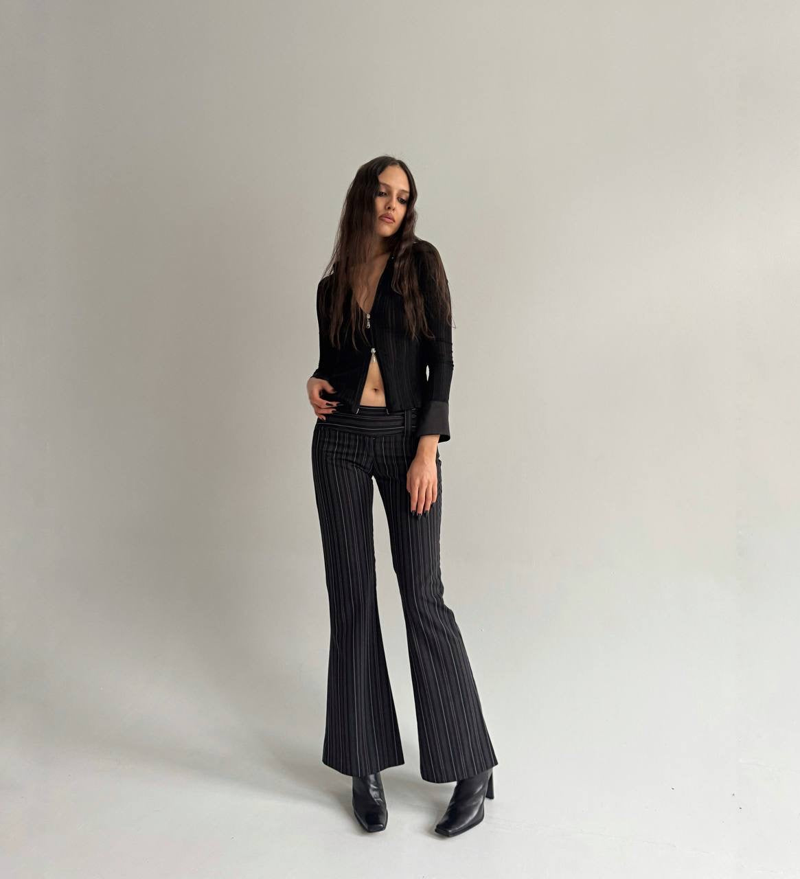 Vintage flared striped pants