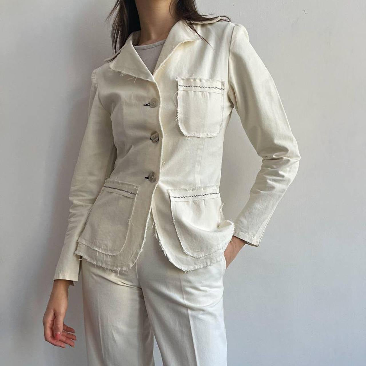 Vintage cotton beige suit