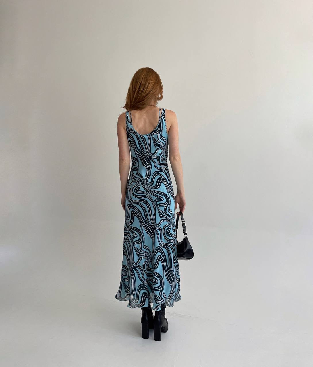 Vintage viscose printed dress