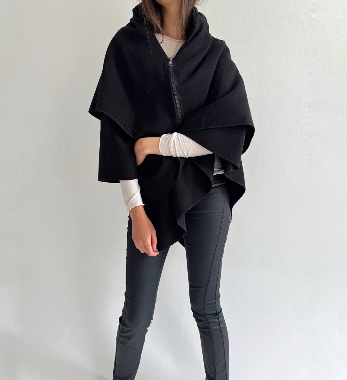 Vintage avant garde reversible poncho