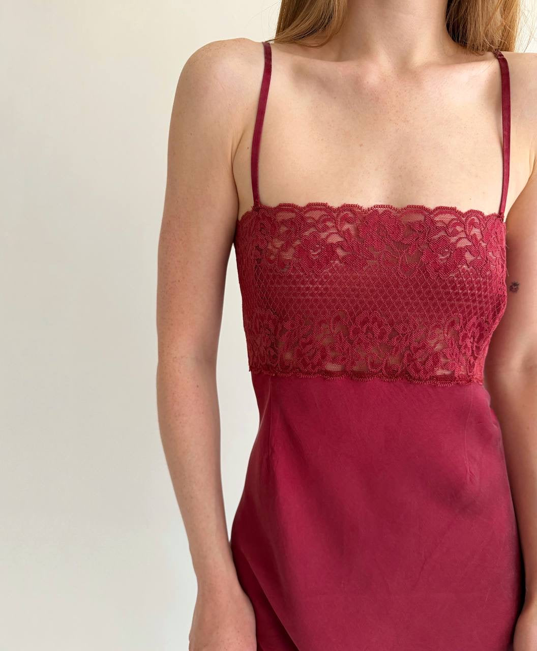 Vintage 100% pure silk slip dress