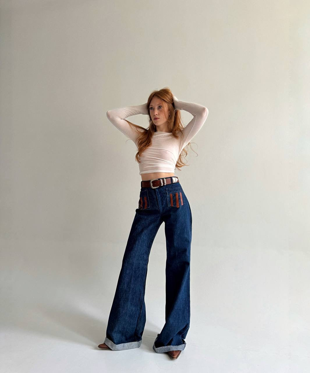 Vintage wide leg flared jeans